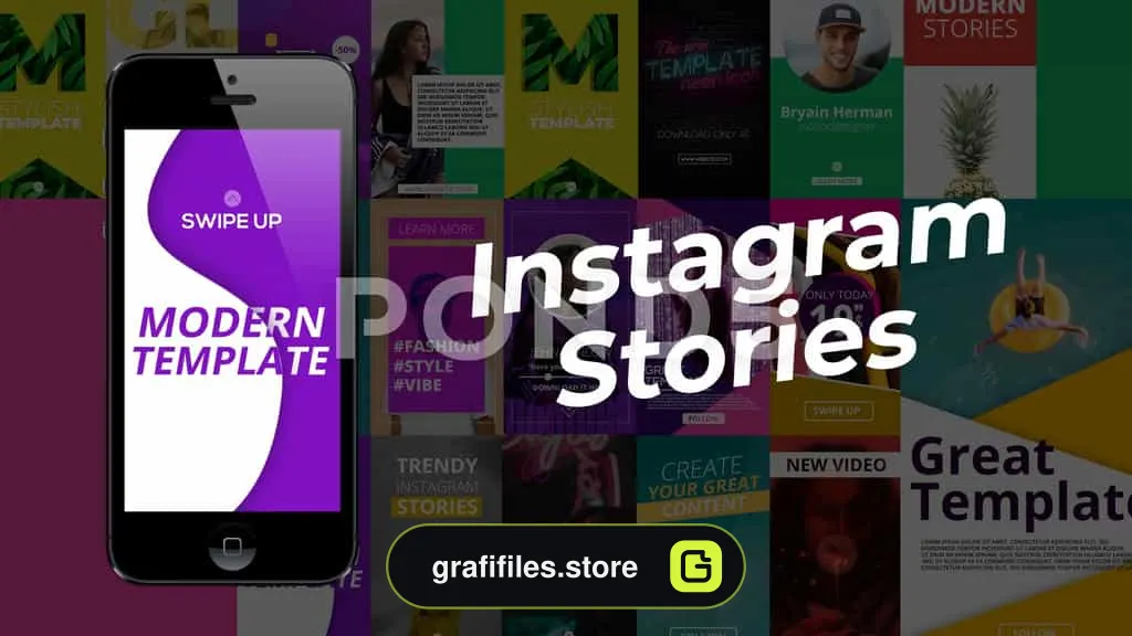پروژه افترافکت استوری اینستاگرام Modern Instagram Stories