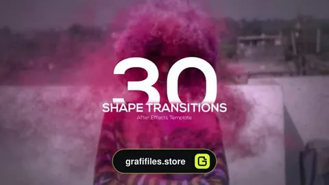 مجموعه 30 ترانزیشن با اشکال Shape Transitions Pack
