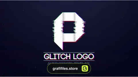 پروژه افترافکت نمایش لوگو با افکت Glitch