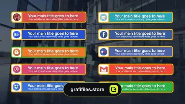 پروژه آماده افترافکت زیرنویس Social Media Lower Thirds