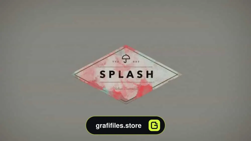 پروژه افترافکت نمایش لوگو با پخش شدن جوهر Splash
