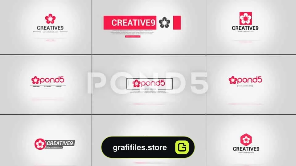 پروژه افترافکت 10 لوگو فلت Flat Logo Opener Pack