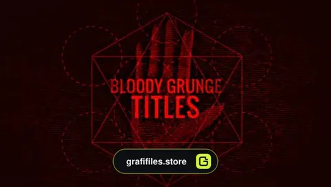 پروژه افترافکت تایتل Bloody Grunge Titles