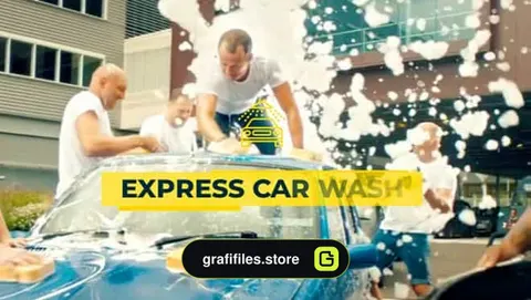پروژه افترافکت تیزر تبلیغاتی کارواش Car Wash Promo