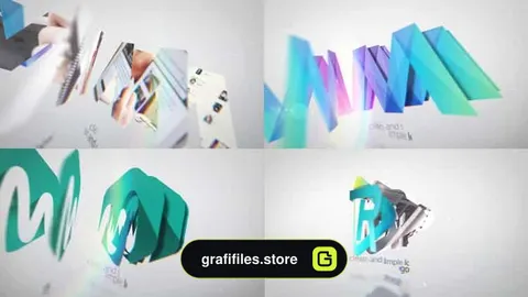 پروژه افترافکت نمایش لوگو Clean And Simple Logo Reveal Bundle