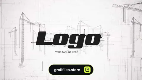 پروژه افترافکت لوگو شرکت طراحی و معماری Construction Site Logo Reveal