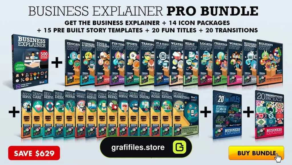 دانلود مجموعه المان های شغلی The Business Explainer Pro Bundle