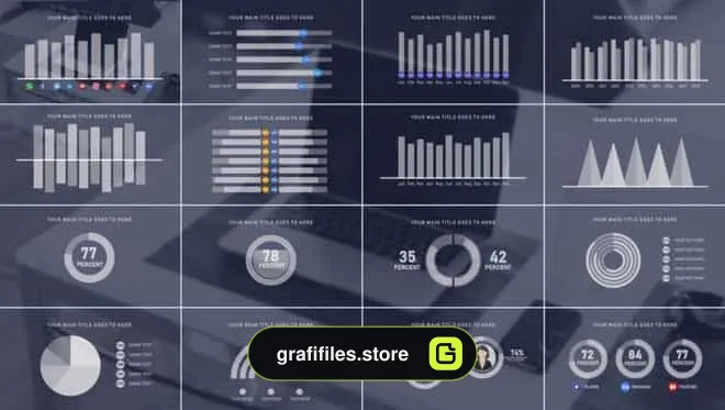 پروژه افترافکت انیمیشن اینفوگرافیک Infographics Pack