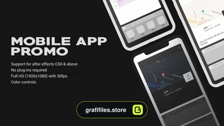 پروژه افترافکت معرفی اپلیکیشن Mobile App Promo