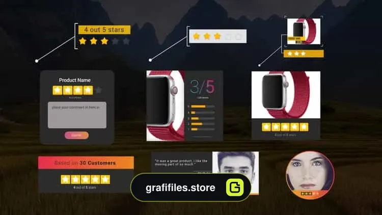 پروژه افترافکت اینفوگرافی و تایتل Smart Review Pack