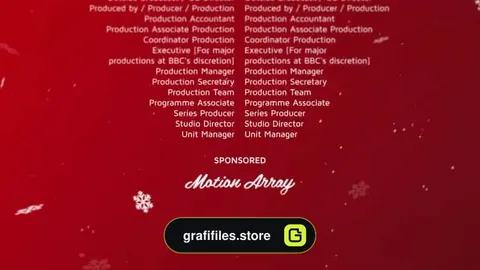 پروژه افترافکت تیتراژ پایانی فیلم Snow Film Credit