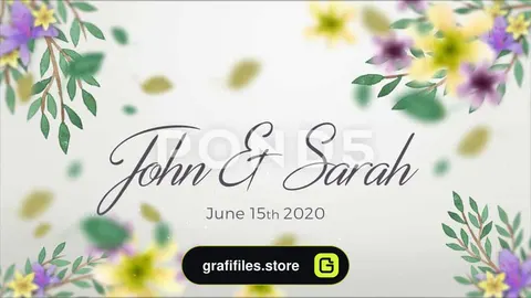 پروژه افترافکت گل دار برای عروسی Wedding Slideshow Floral