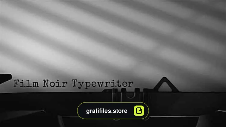 پروژه افترافکت تیتراژ فیلم پلیسی و کاراگاهی Film Noir Typewriter