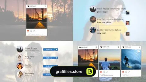 پروژه افترافکت اسلایدشو اینستاگرام Instagram Slideshow