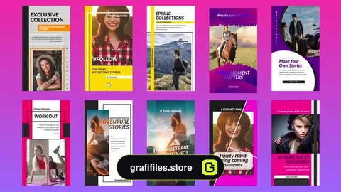 پروژه افترافکت استوری اینستاگرام Instagram Stories Pack V.2
