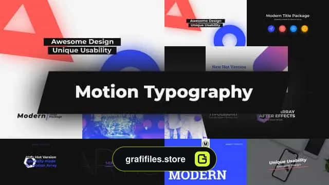 پروژه افترافکت تایپوگرافی Motion Typography