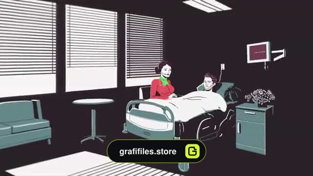 فوتیج انیمیشن مرد در حال مرگ