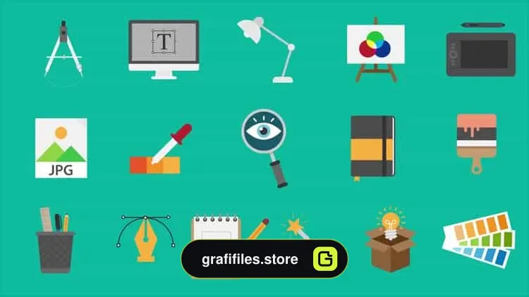 دانلود مجموعه آیکون ابزار طراحی موشن گرافیک