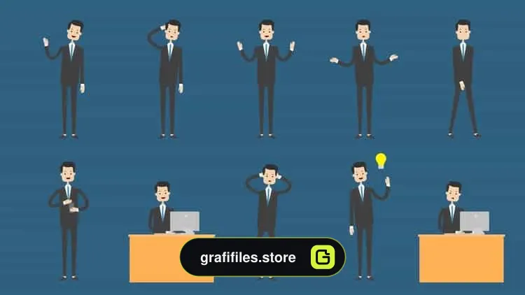 دانلود مجموعه کاراکتر بیزینس من ساخت موشن گرافیک