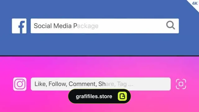 پروژه افترافکت بسته شبکه های اجتماعی Social Media Package