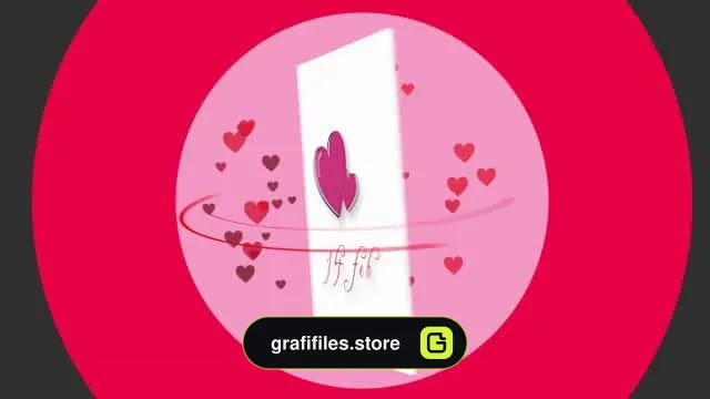 پروژه افترافکت نمایش لوگو ولنتاین Valentine Clean Logo