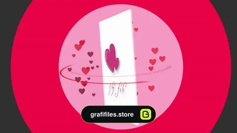 پروژه افترافکت نمایش لوگو ولنتاین Valentine Clean Logo