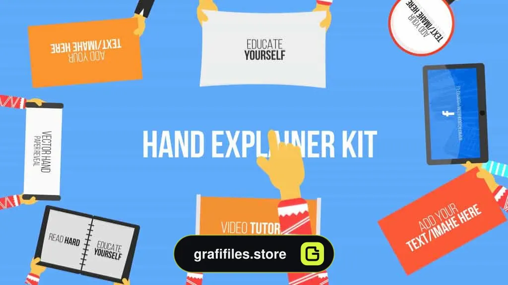 کیت ابزار موشن گرافیک حرکت دست Hand Explainer Kit