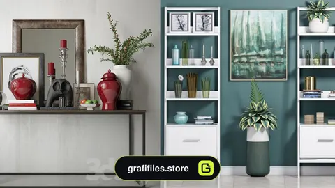 مدل سه بعدی ست وسایل تزئینی