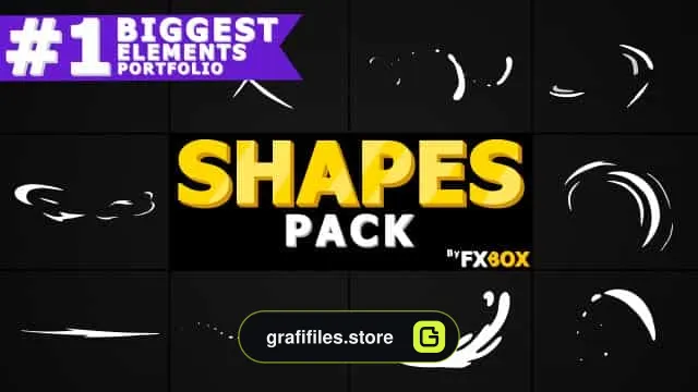 پروژه افترافکت المان کارتونی برای موشن گرافیک Cartoon Shape Elements