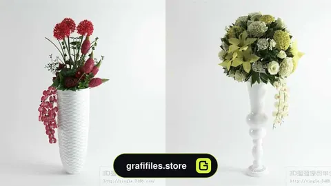 دانلود مدل سه بعدی گلدان دکوری