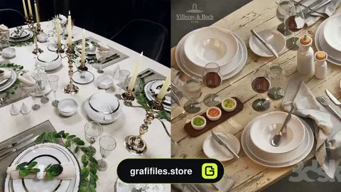 دانلود مدل سه بعدی میز غذا