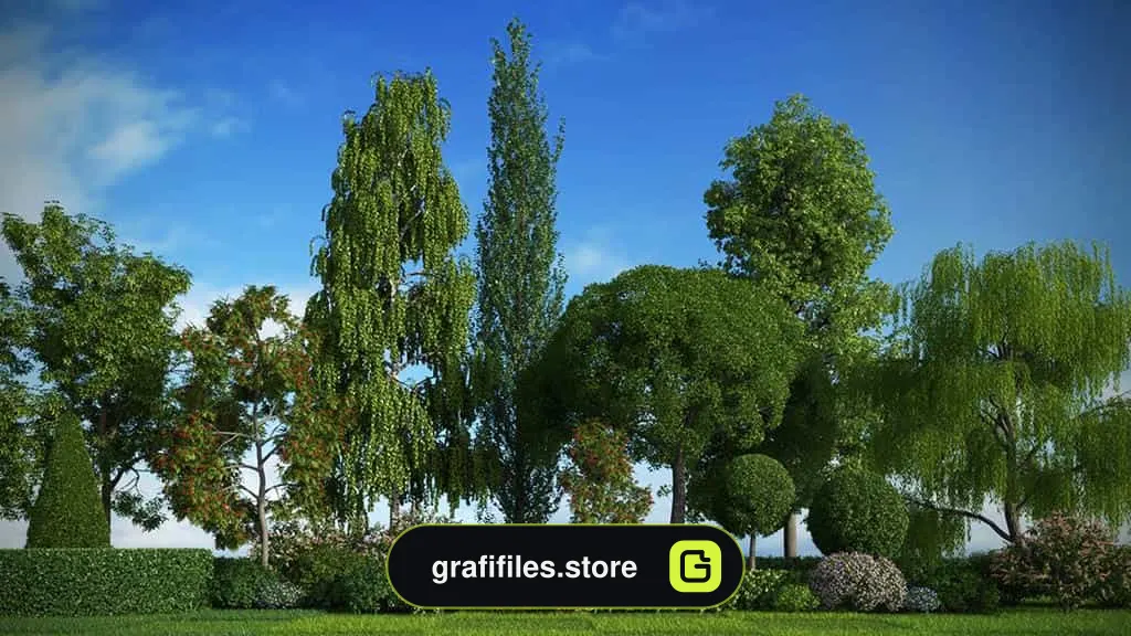 دانلود آبجکت درخت فضای سبز
