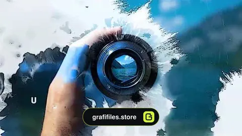 پروژه افترافکت نمایش عکس با پخش شدن جوهر Ink Slideshow V.2