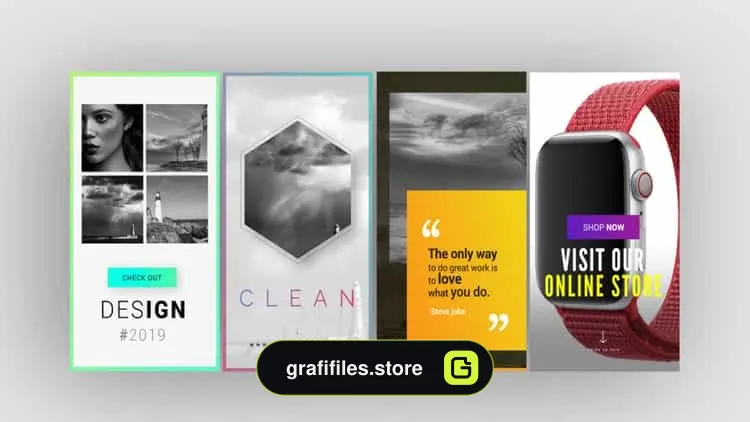 پروژه افترافکت استوری اینستاگرام Instagram Clean Stories