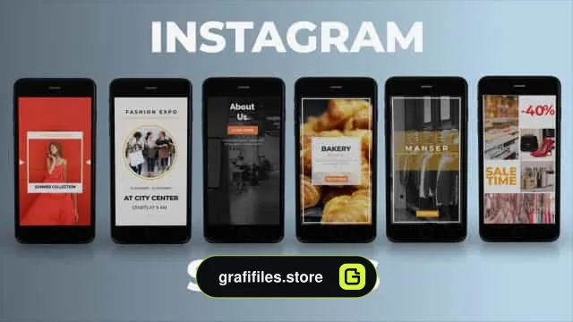 پروژه افترافکت استوری اینستاگرام Instagram Stories Pack V.5