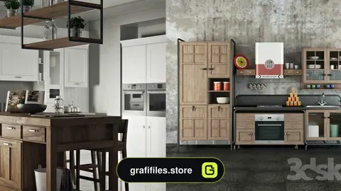 دانلود آبجکت کابینت آشپزخانه