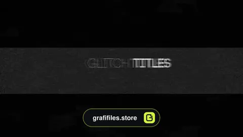 پروژه آماده تیزر متنی پریمیر Glitch Titles