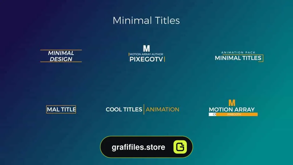 دانلود مجموعه تایتل پریمیر Motion Titles Pack