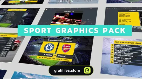 پروژه آماده تایتل ورزشی پریمیر Sport Titles Graphics Pack