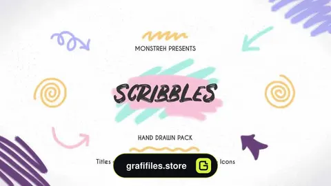 پروژه آماده نقاشی دستی پریمیر Scribbles Hand Drawn Pack