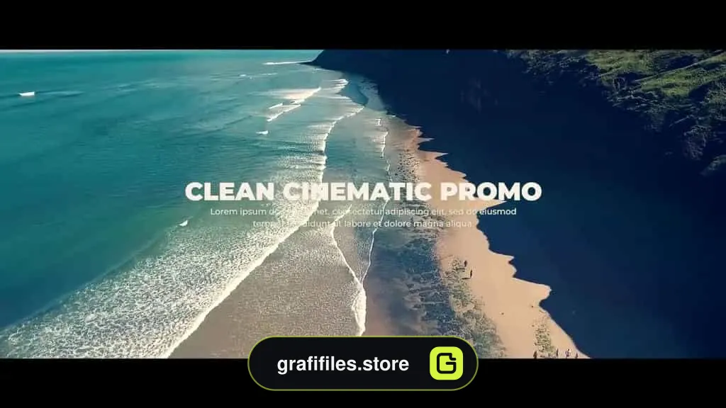 پروژه آماده وله پریمیر Clean Cinematic Promo