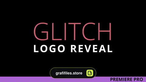 پروژه آماده لوگو پارازیت پریمیر Glitch Logo Reveal