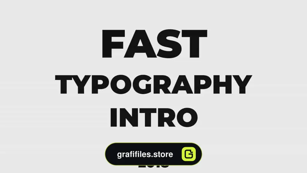پروژه آماده تایپوگرافی پریمیر Fast Typography Intro