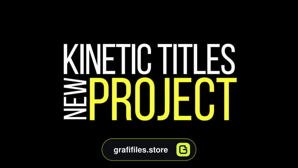 پروژه آماده تایتل برای پریمیر Kinetic Titles