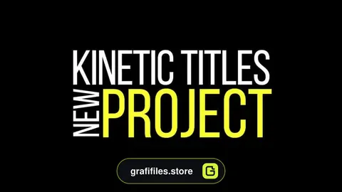 پروژه آماده تایتل برای پریمیر Kinetic Titles