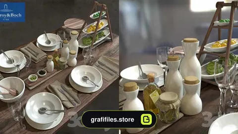 دانلود مدل سه بعدی لوازم سفره