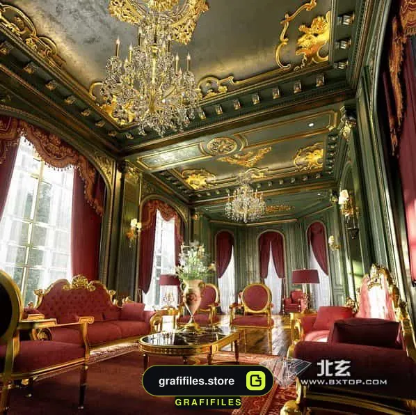دانلود صحنه آماده دکوراسیون کلاسیک و مدرن