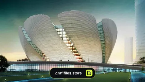 مدل سه بعدی نمای بیرونی ساختمان