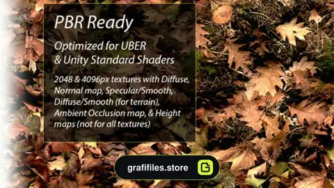 مجموعه تکسچر سطح زمین PBR Terrain برای Unity