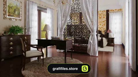 صحنه آماده اتاق خواب لوکس